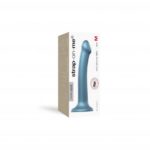 Strap On Me - Siliconen Dildo - Blauw - M