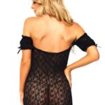 Zwart kanten nachtjurkje