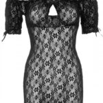 Zwart kanten nachtjurkje