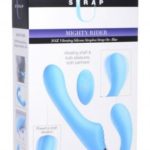 Mighty Rider Vibrerende Strapless Strap-On - Blauw