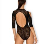 Transparante Cold Shoulder Body - Zebraprint